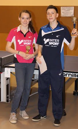 Léa HURE et Pierre Philippe NADAU (ASTT) qualifiés pour les Finales Nationales. 