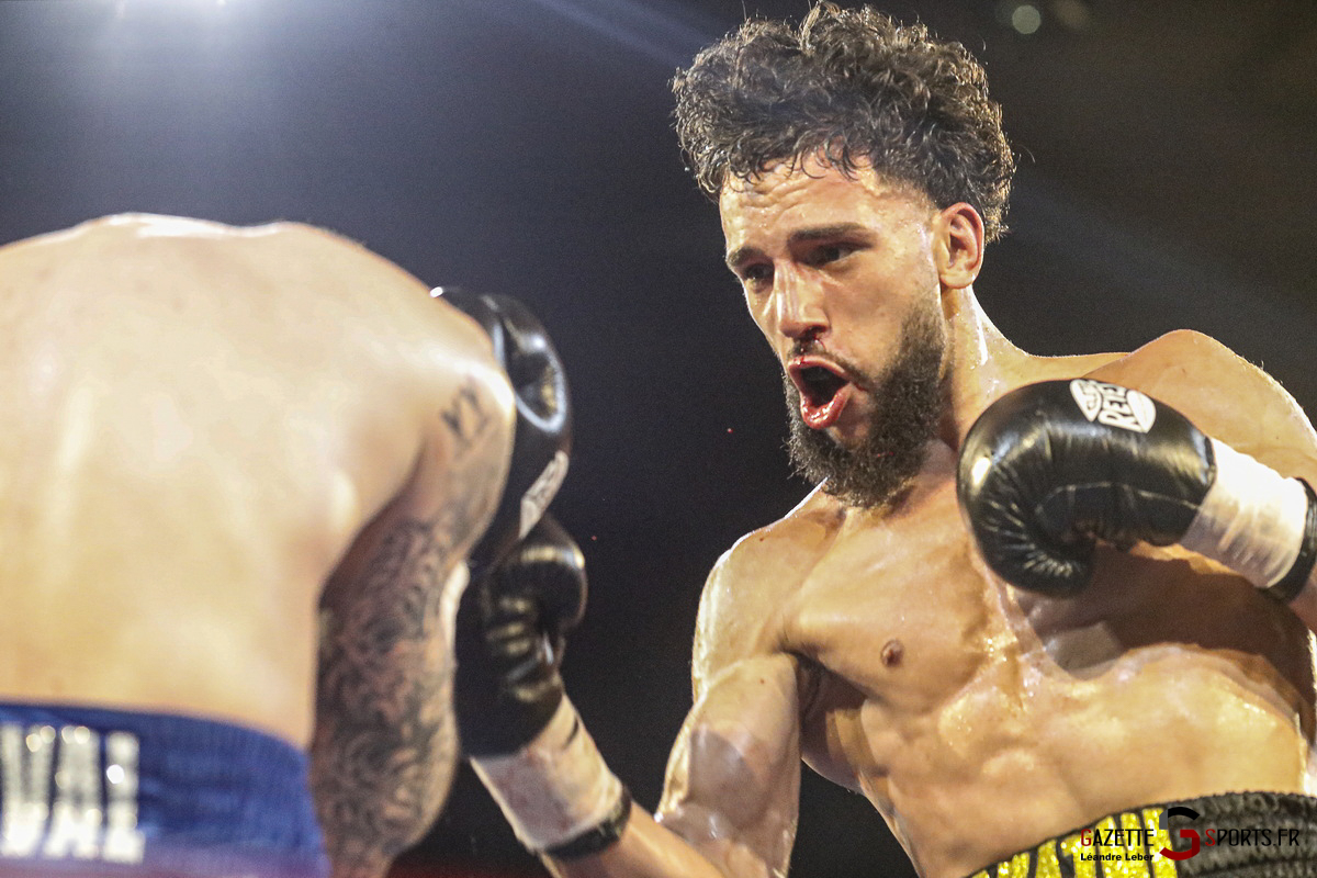boxe coliseum abc amiens boxing club rouge professionnel super moyen nabil bouazni vs florian bruneval gazettesports leandre leber 23
