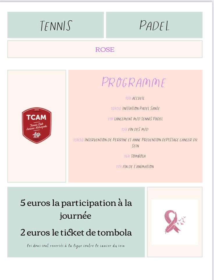 tcam programmation octobre rose 2024