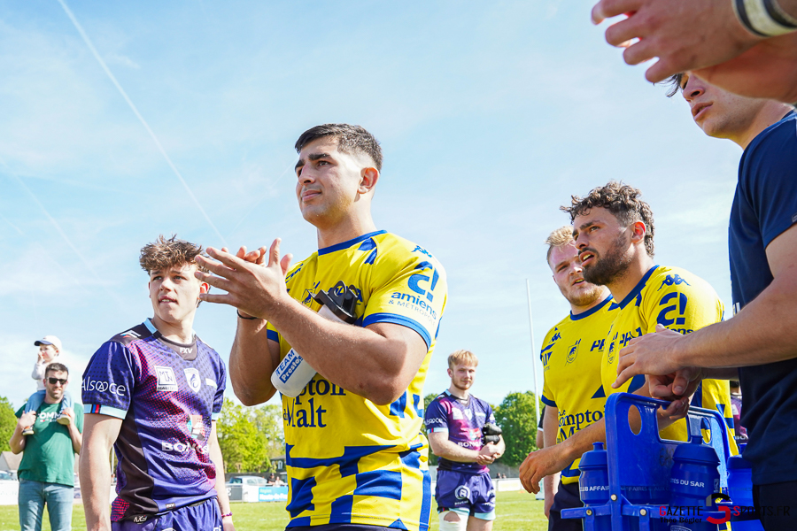 rugby f&eacute;d&eacute;rale 3 1/32e de finale playoffs match aller : rc ami&eacute;nois v strasbourg alsace rugby